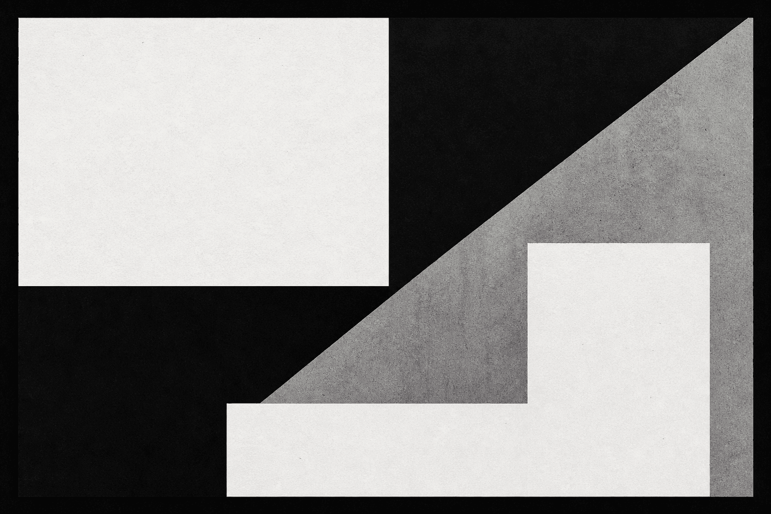 Abstract black and white geometric portfolio cover
